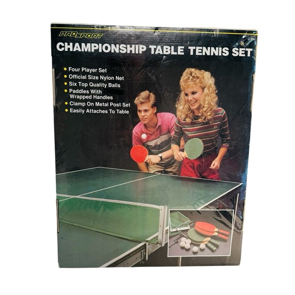 ProSport Championship Pingpong Table Tennis Set 4 Player Paddle Net Balls Clamp - Picture 3 of 4